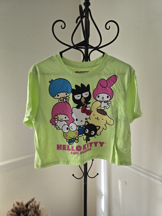 Hello Kitty Tops - Hello Kitty & Friends Neon Green Graphic Tee